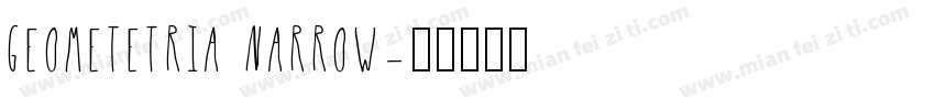 GEOMETETRIA NARROW字体转换